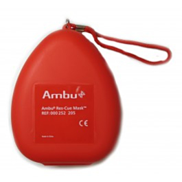 Ambu Rescue Mask, breathing mask with O2 inlet, hard-case - 9722