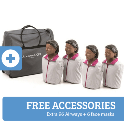 Laerdal Little Anne QCPR (pack of 4) with dark skin - 2462