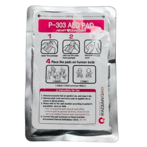 Radian Qbio Heartline universal defibrillation electrodes