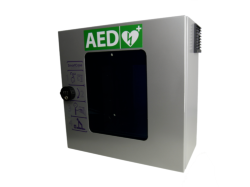 SmartCase SC1240 Outdoor Defibrillator Cabinet With Mechanical PIN Code Lock (Grey) 