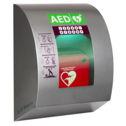 SixCase SC1440 RSS Defibrillator Outdoor Cabinet With PIN Code Lock (Grey) 