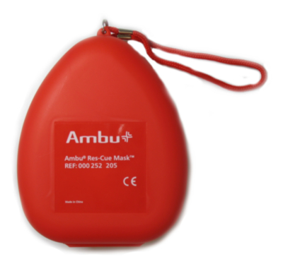 Ambu Rescue Mask, breathing mask with O2 inlet, hard-case